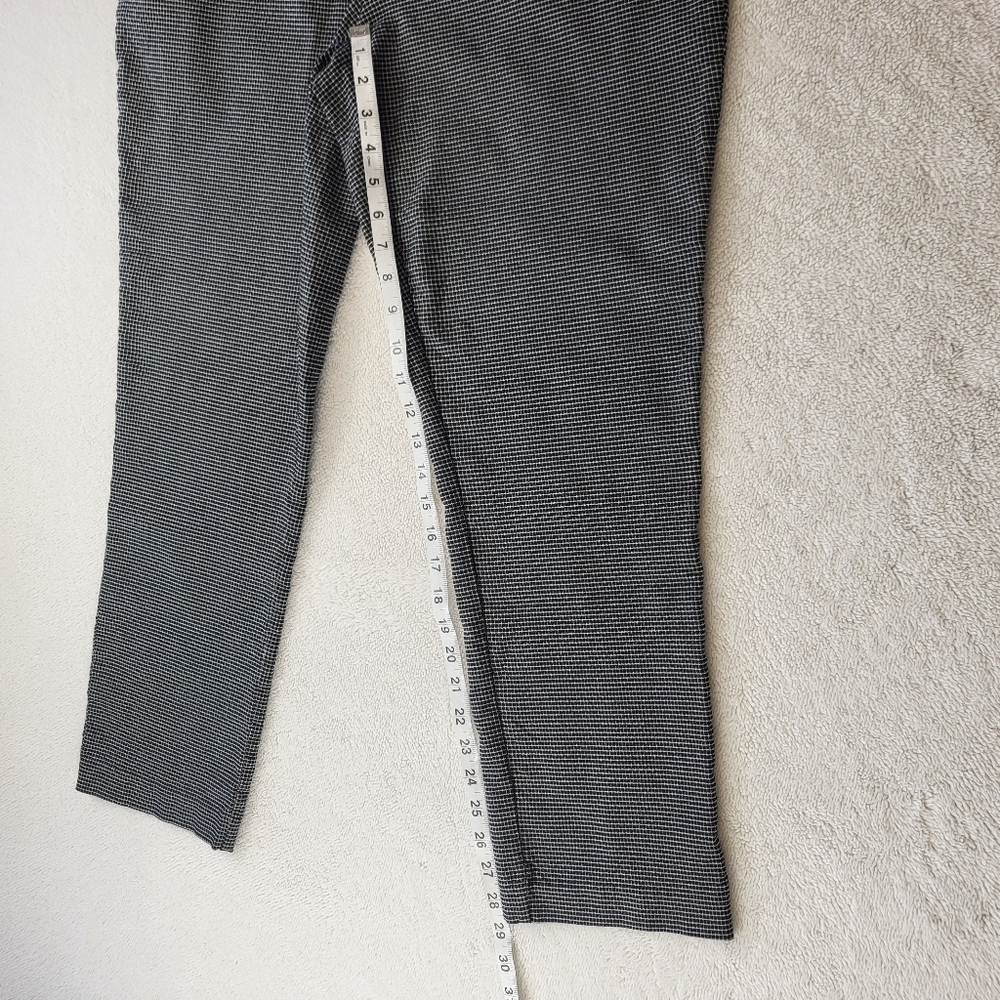 Hilary Radley Pull-On Pants Black/White Squared Print Women's Size 16 - Picture 6 of 6